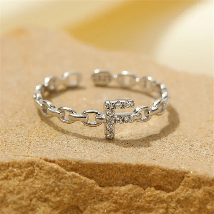 Kalsten | Dainty Diamond Letter Initial Ring