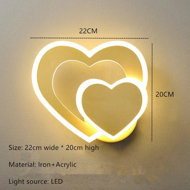 Modern LED Heart-Shaped Wall Lamp | Kalsten
