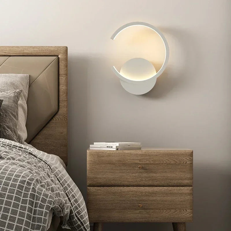 Modern LED Wall Lamp – Nordic Style Black, White, and Gold Wall Lighting for Living Room, Bedroom, Aisle, and Home Decor | Kalsten