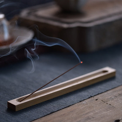 Skanto | Sandalwood Base Wood Incense Stick Holder - 23cm Line Incense Container for Home Decor and Aromatherapy