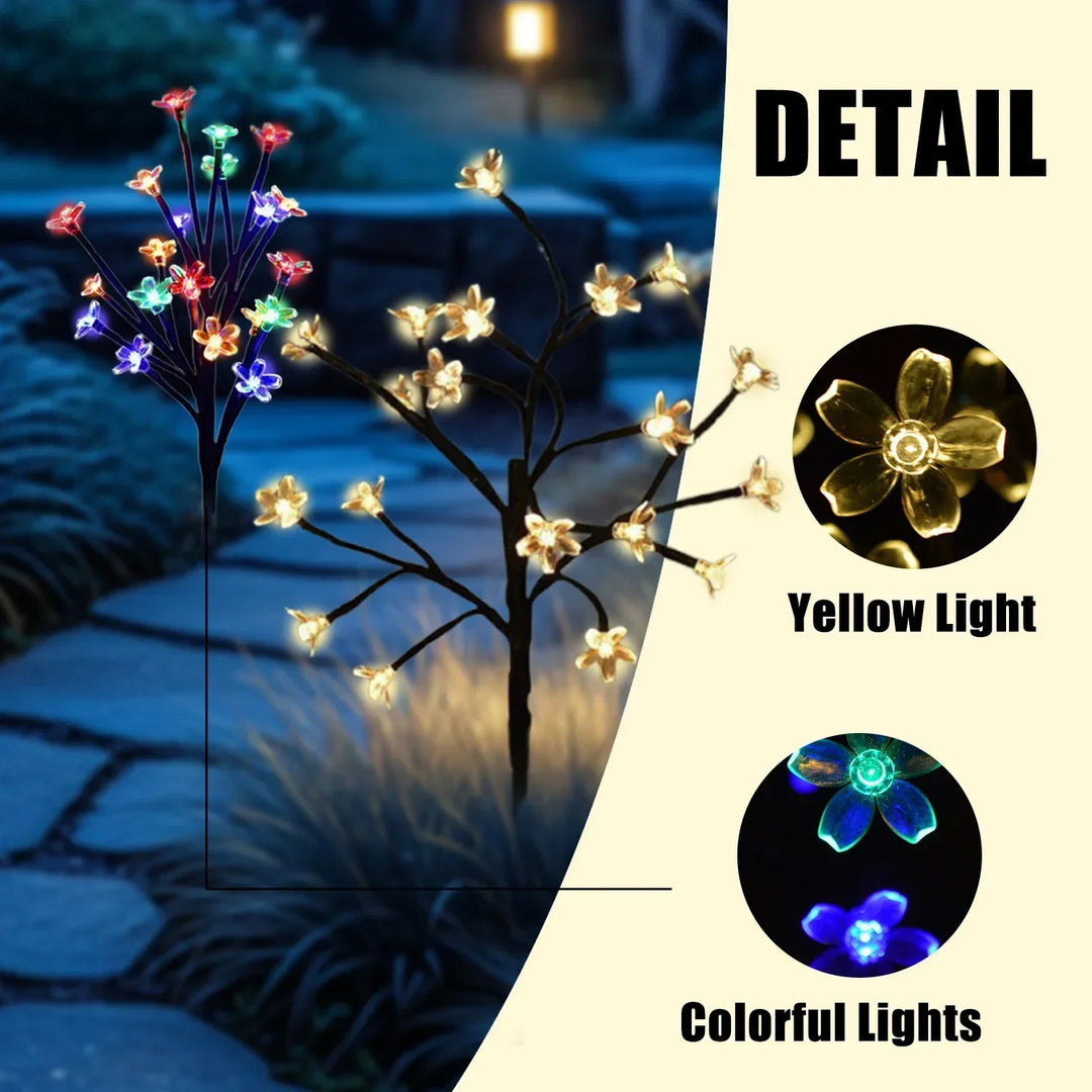 Sakura Tree Solar Flower Pathway Outdoor Lights | Kalsten