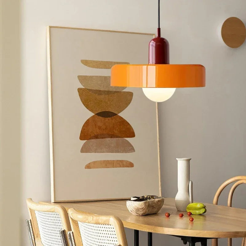 Nordic Glass Pendant Light – Modern LED Hanging Light for Living Room, Bedroom, Dining Room, and Bar, 3 Candy Colors | Kalsten
