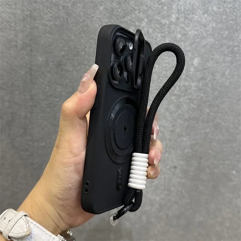 Kalsten | Magnetic Soft Wrist Bracket Lens Cover iPhone Case