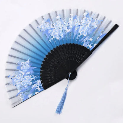 Traditional Japanese Style Floral Hand Fan | Karnz