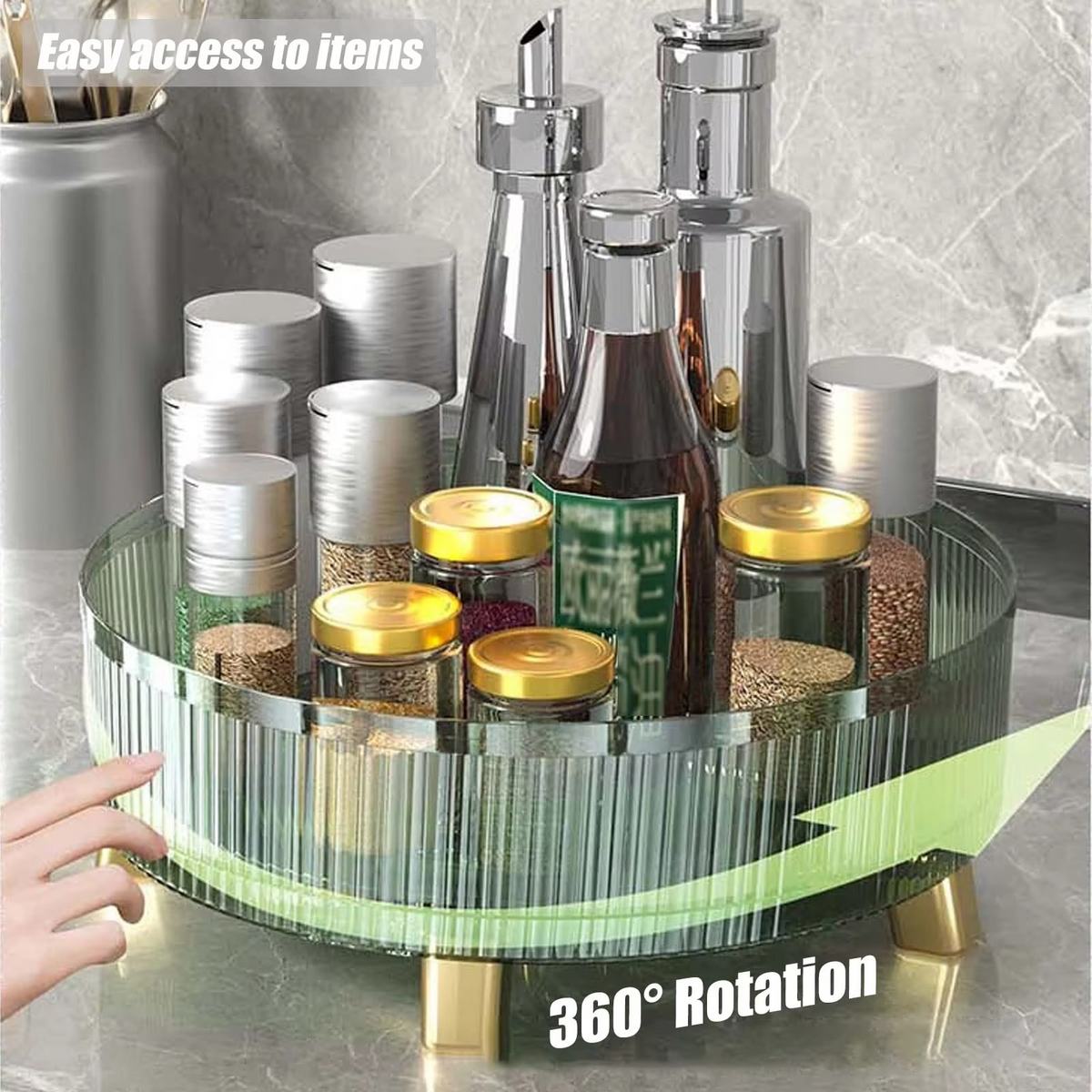 BowLift | Clear Rotating Makeup Organizer for Easy Access & Display