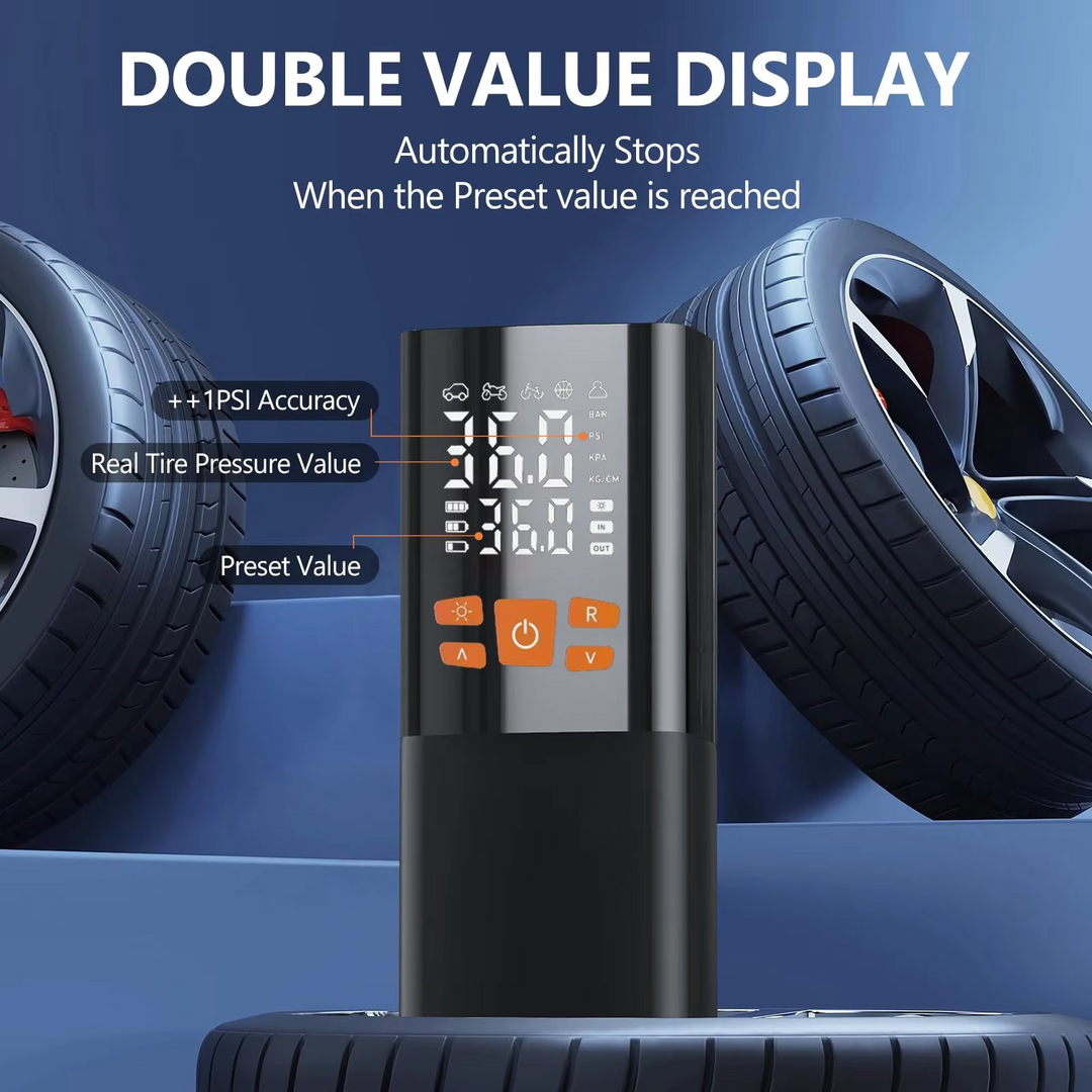 Kalsten | Portable Tire Inflator Air Compressor, 180 PSI Rechargeable Pump with 25000mAh Battery
