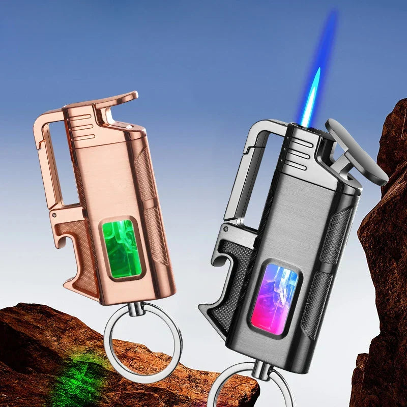 Modern Windproof Metal  Bottle Opener Keychain Lighter | Kalsten