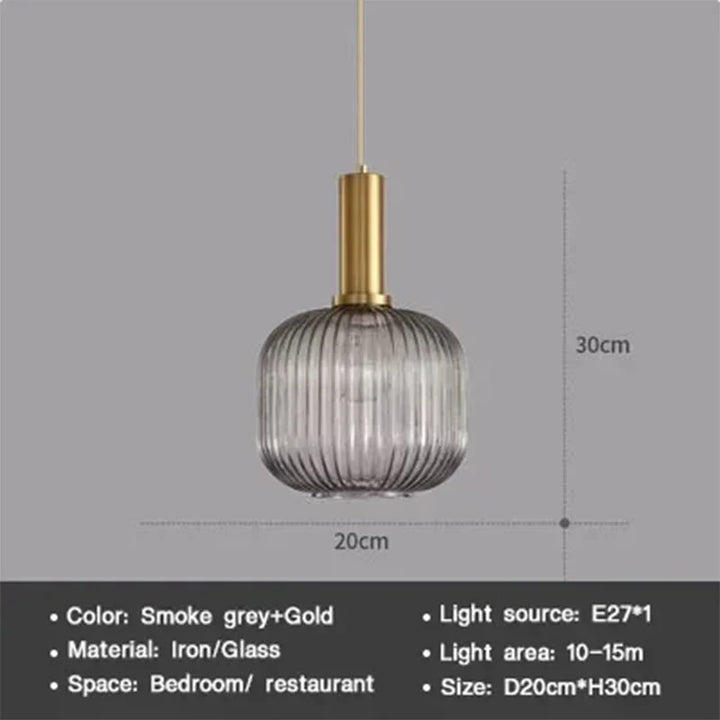 Modern Nordic Glass Pendant Light – Single Head LED Hanging Lamp for Dining Room, Bedroom, Cafe, and Study – White, Green, Cognac & More | Kalsten