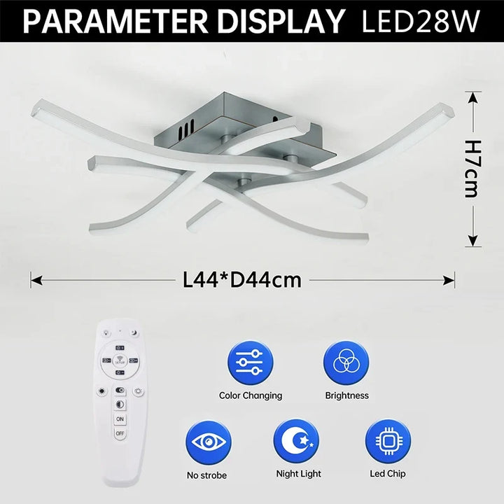 Modern LED Ceiling Lamp for Living Room, Dining Room, Bedroom, and Balcony | Kalsten