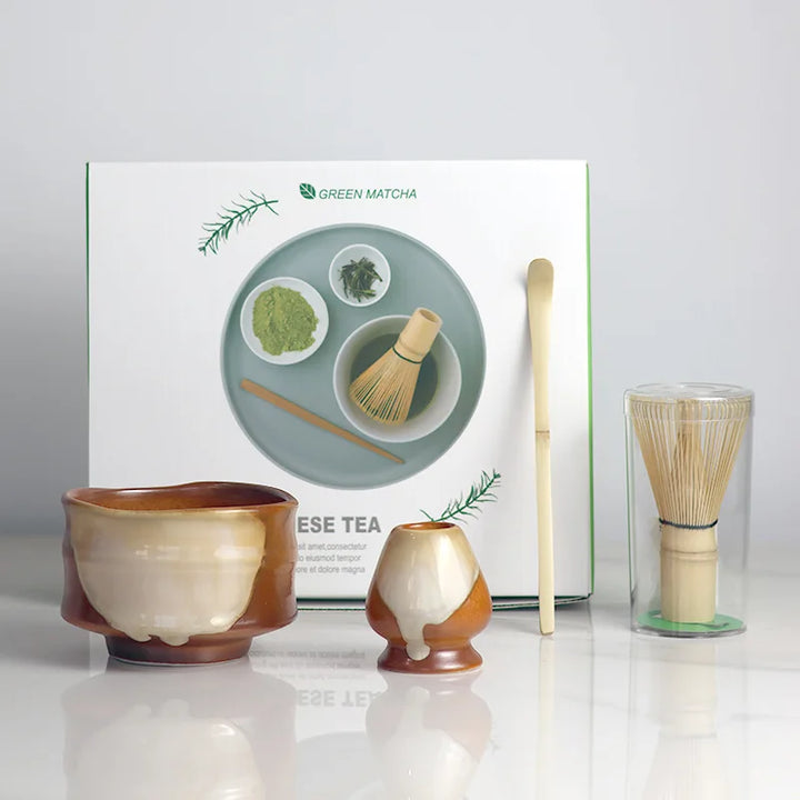 Ceramic Matcha Tea Set Green One Size Bamboo for Traditional Ceremonies-1