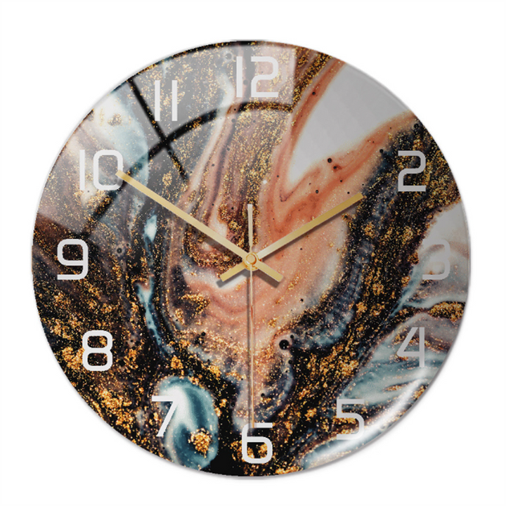 Stylish Marble Wall Clock with Silent Mechanism Kalsten
