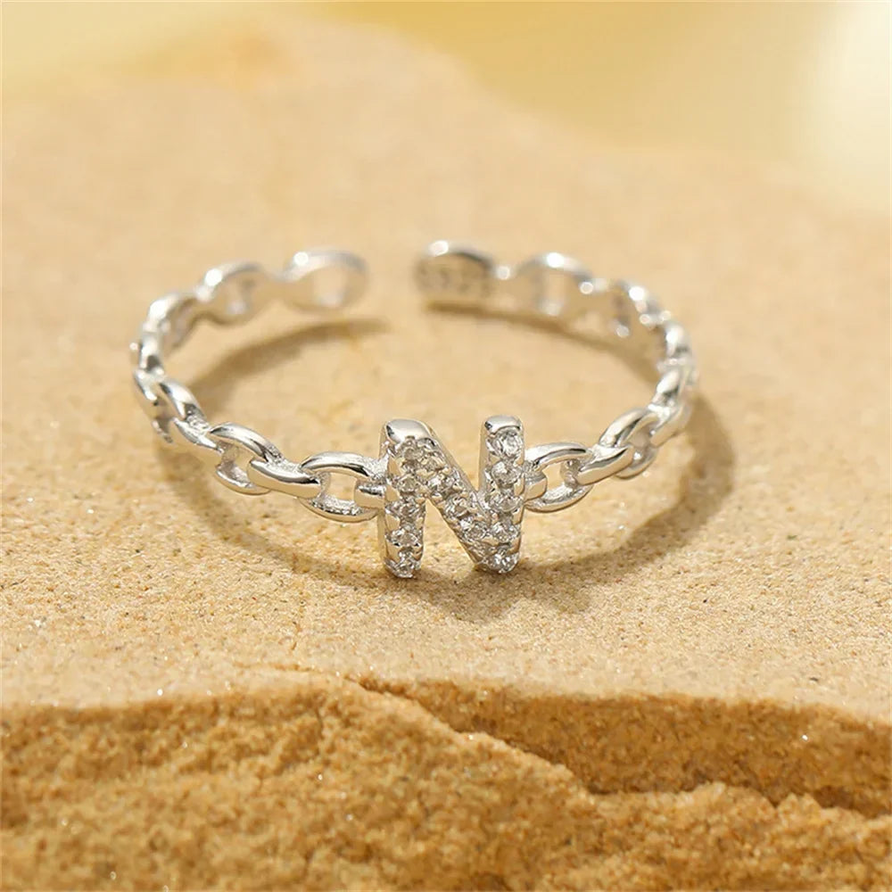 Kalsten | Dainty Diamond Letter Initial Ring