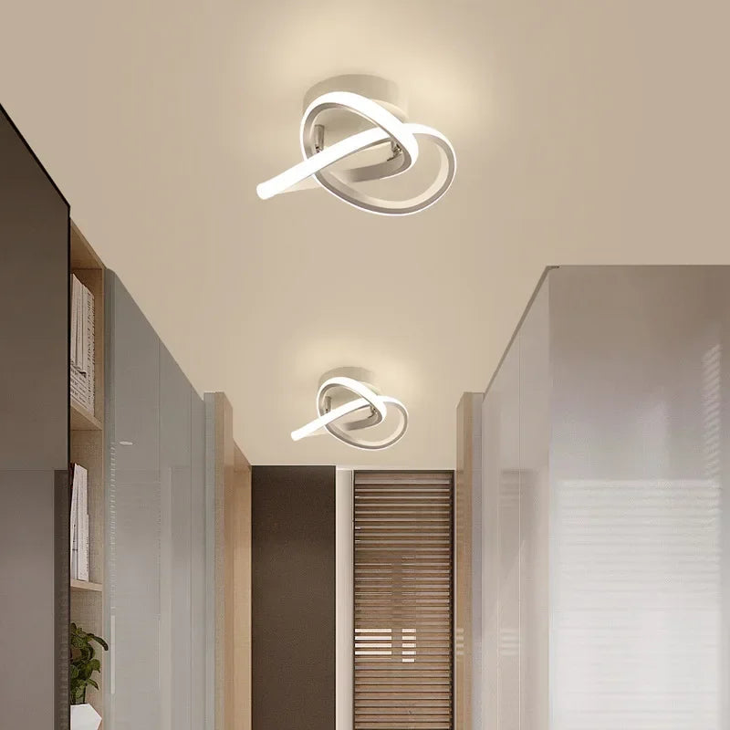 Modern LED Wall Lamp – Trefoil Black & White Ceiling Light for Bedroom, Living Room, Corridor, and Study with Remote Control and Dimmable Options | Kalsten