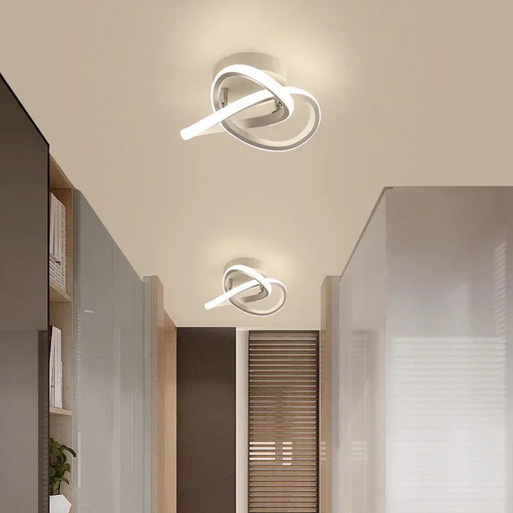 Modern LED Wall Lamp – Trefoil Black & White Ceiling Light for Bedroom, Living Room, Corridor, and Study with Remote Control and Dimmable Options | Kalsten