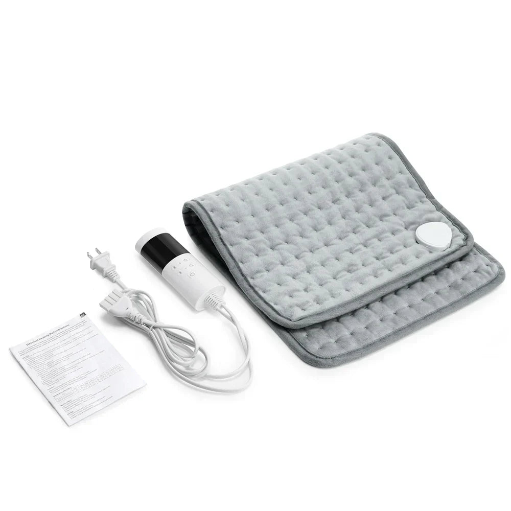 Kalsten | ThermaEase Electric Heating Pad | 9 Temperature Levels & 4 Timer Modes | 30×60 cm | Washable & Quick Heating | For Back, Stomach & Legs