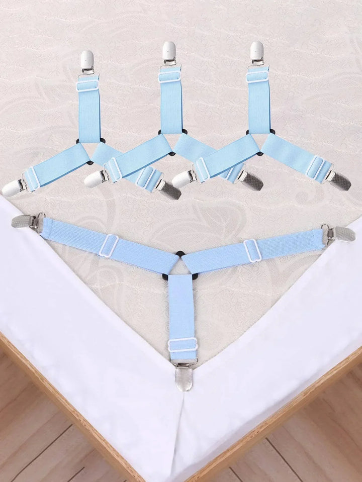 Kalsten | GRIPFIX Fitted Sheet Holder Set | 4-Pack Triangular Bed Sheet Straps | Adjustable & Non-slip – For Mattresses, Table Covers & Covers