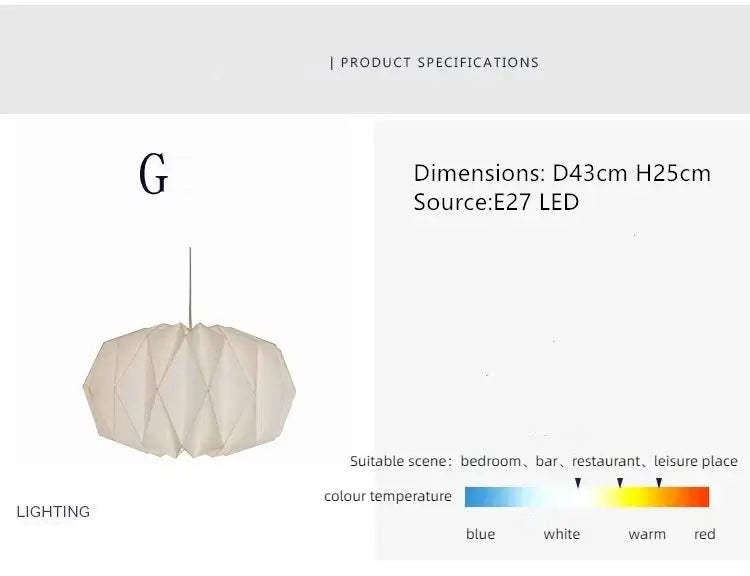 Elegant origami-inspired paper lantern | Kalsten