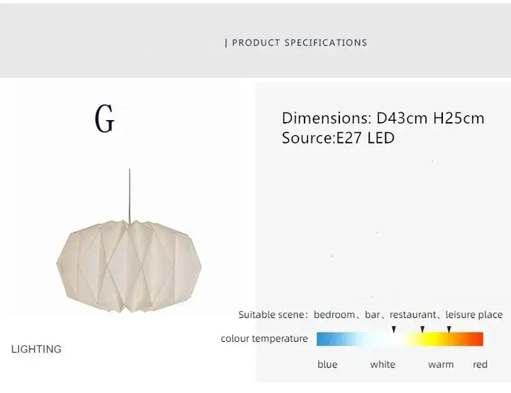 Elegant origami-inspired paper lantern | Kalsten