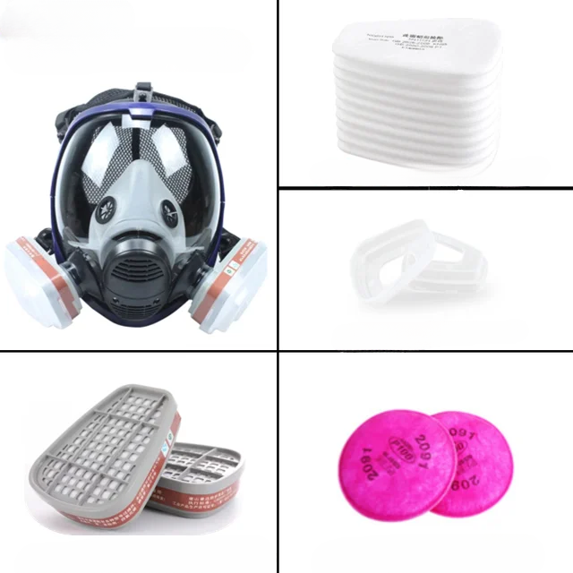 Kalsten | Full Face Respirator Mask with Anti-Fog Lens and Industrial Gas Filters