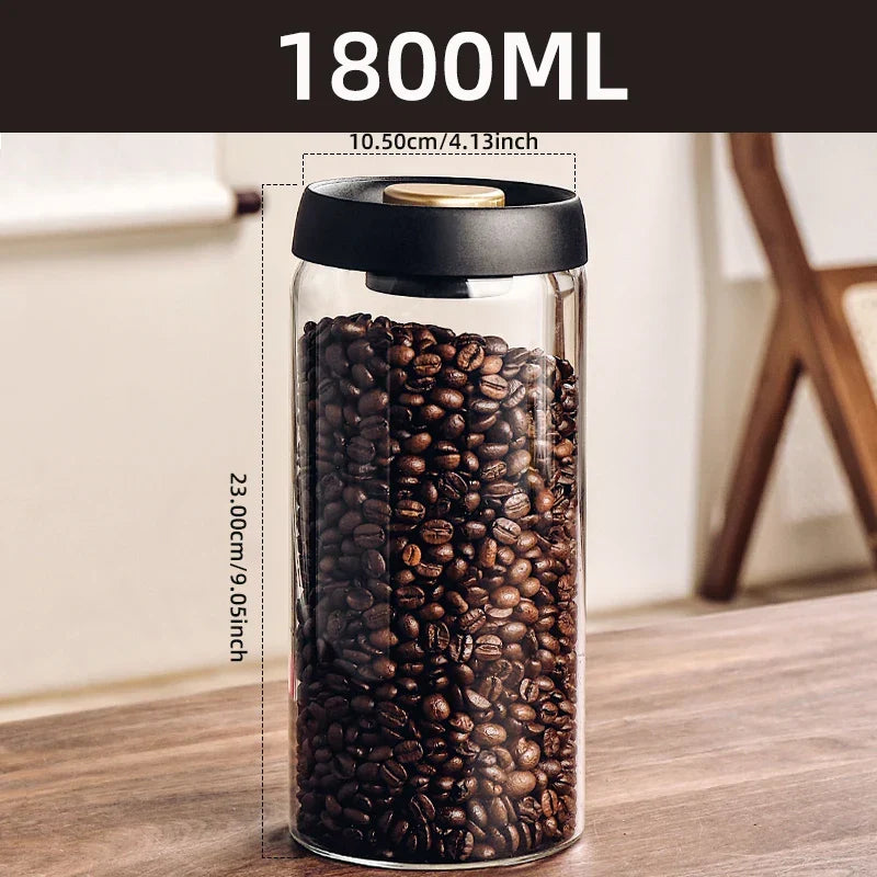 Vacuum storage jar made of borosilicate glass | Kalsten