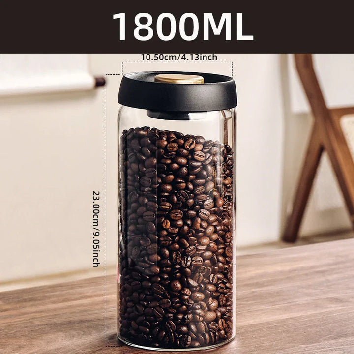 Vacuum storage jar made of borosilicate glass | Kalsten