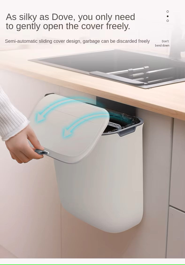 Wall-Mounted Kitchen Trash Can – Swivel Design