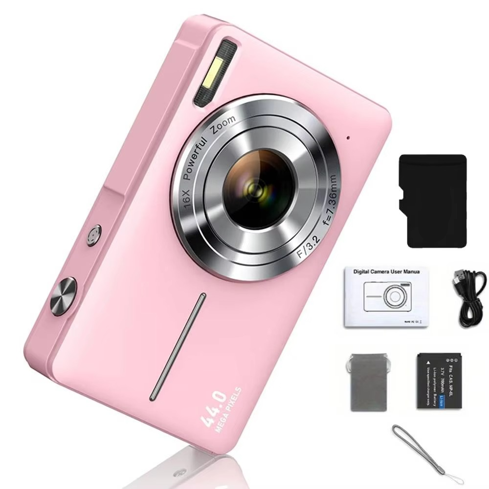 Kalsten | High-Resolution Kids' Digital Camera - 1080P HD, 44MP with 16X Zoom