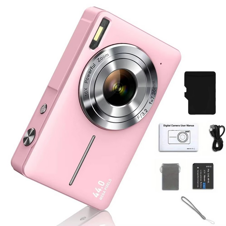Kalsten | High-Resolution Kids' Digital Camera - 1080P HD, 44MP with 16X Zoom