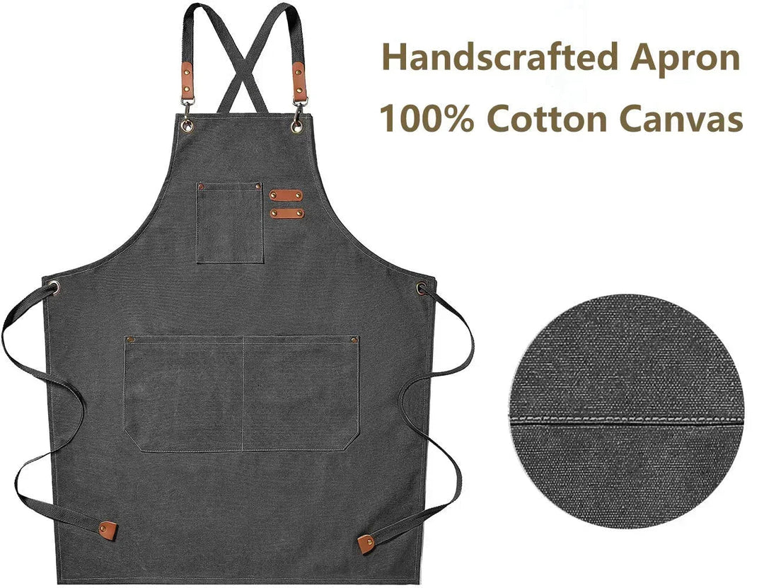 Canvas apron with pockets, adjustable, Unisex | Kalsten