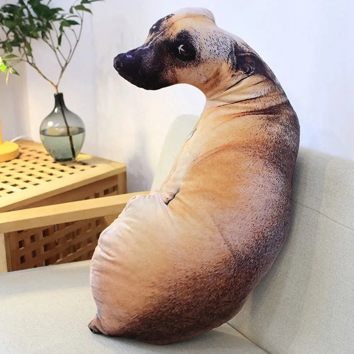 Realistic Soft Dog Plush Cushion