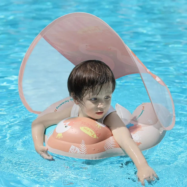 Kalsten | Solaboo Baby Swim Ring | With UV Canopy & Support | Inflatable & Safe | From 6 Months