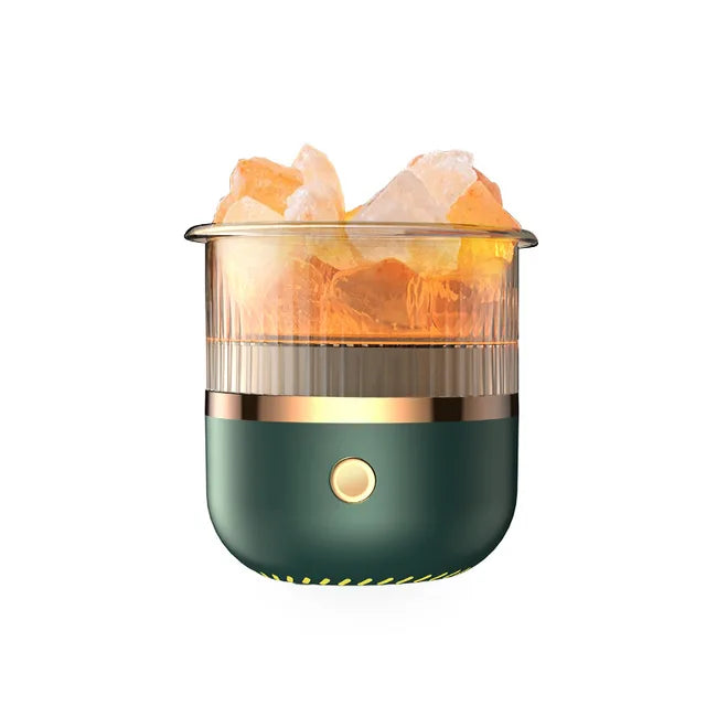 Karnz | Himalaya Salt Crystal Lamp & Essential Oil Diffuser, USB Ultrasonic Humidifier for Home & Office