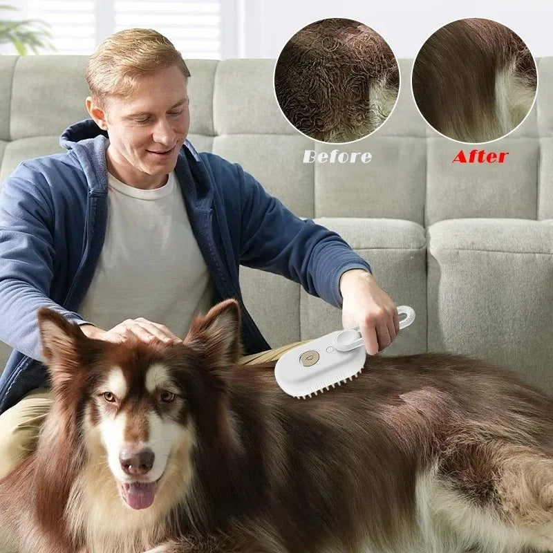 PawGroom Pro 3-in-1 Steam Brush for Pets Kalsten