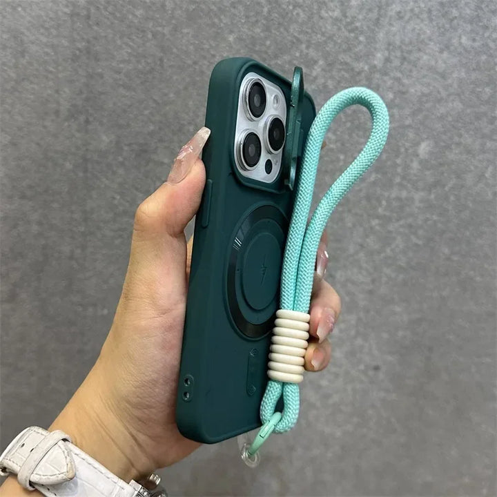 Kalsten | Magnetic Soft Wrist Bracket Lens Cover iPhone Case