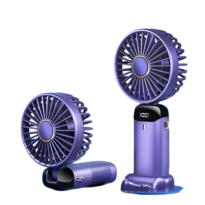 Rechargeable Handheld Mini Fan | 5-Speed, 90-Degree Adjustable & Quiet for Office, Home & Outdoor Use | Kalsten