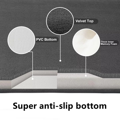 BowLift | Ultra-Absorbent, Anti-Slip Luxurious Coral Velvet Bath Mat