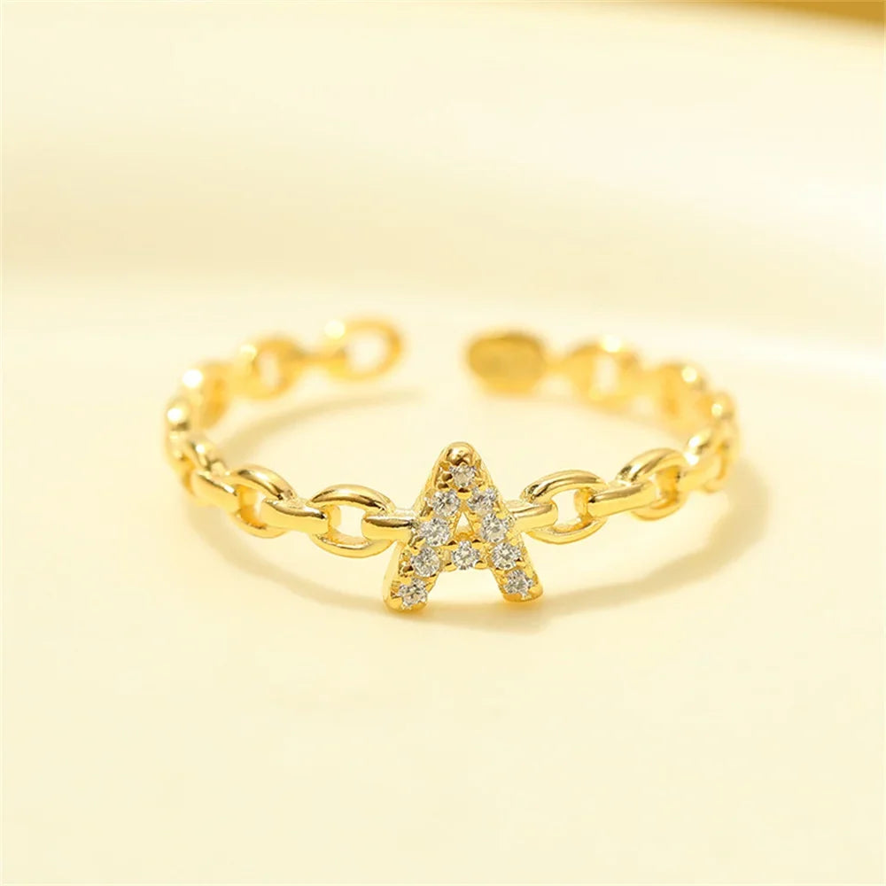 Kalsten | Dainty Diamond Letter Initial Ring