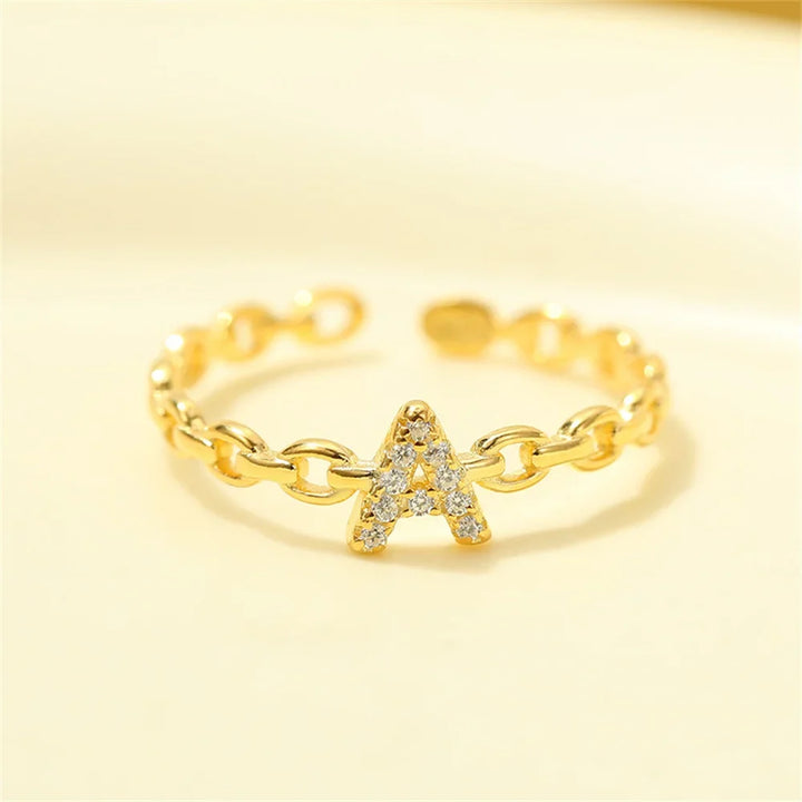 Kalsten | Dainty Diamond Letter Initial Ring