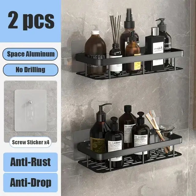 Shower shelf without drilling aluminum | Kalsten