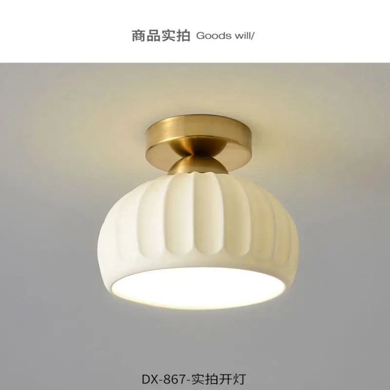 Ceramics Glass LED Corridor Ceiling Lamp for Aisle, Corridor, Cloakroom, Balcony Nordic E27 Acrylic Chandelier Rest Light Fixtures | Kalsten
