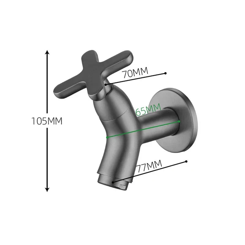 Kalsten | BrassFlow – Wall-Mounted Cold Water Tap in Solid Brass