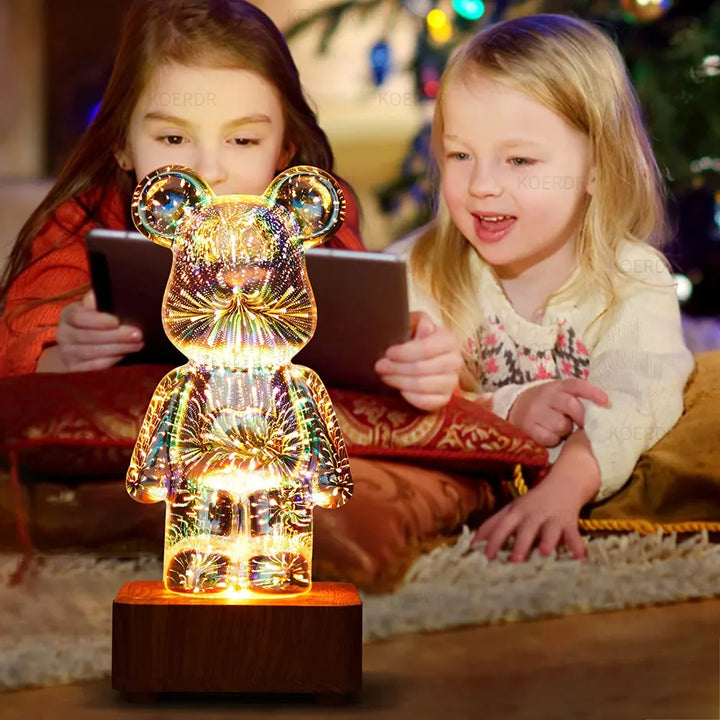 Magical 3D Fireworks Projection Mood Lamp - StarBear | Kalsten