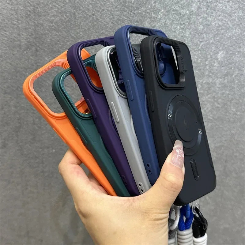 Kalsten | Magnetic Soft Wrist Bracket Lens Cover iPhone Case