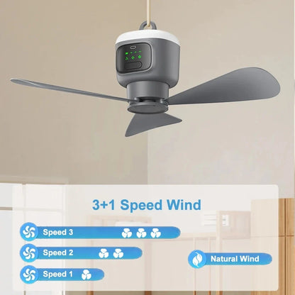 12000mAh Portable Ceiling & Camping Fan – Outdoor Tent Air Circulator and Cooling Fan | Brehn