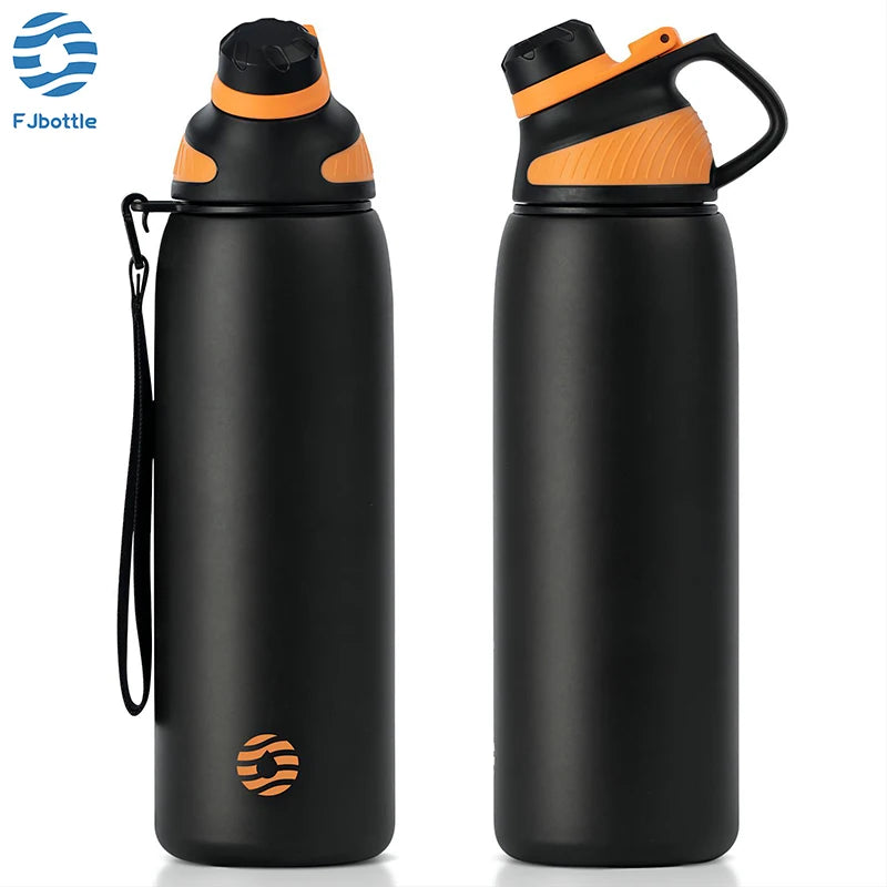 Stainless steel vacuum bottle 1000 ml with magnetic lid | Kalsten