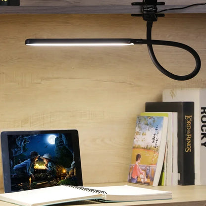 Skanto | LED Clip Lamp LumaFlex | 3 Light Colors & 10 Brightness Levels | USB Powered | Flexible Neck | Eye-Friendly & Dimmable