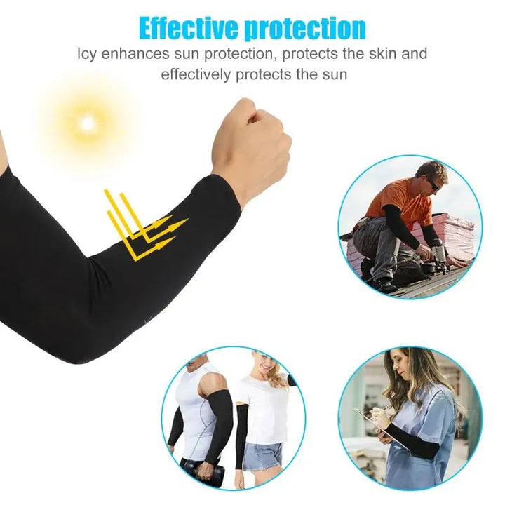Sun Protection Ice Cooling Silk Arm Covers | Kalsten