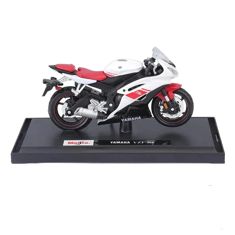 Skanto | 1:18 Scale Yamaha R6 Alloy Toy Sportbike Figures Diecasts Kids Toy Motorcycle Racing Model Replica Collectible Gift for Boys
