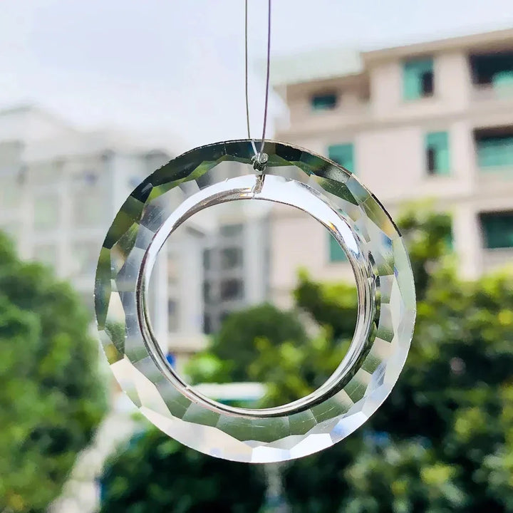 Kalsten | Crystal Suncatcher LumiRing 50 | Ø 50 cm | Glass Prism for Windows, Garden & Decor | Rainbow Catcher for Light Plays