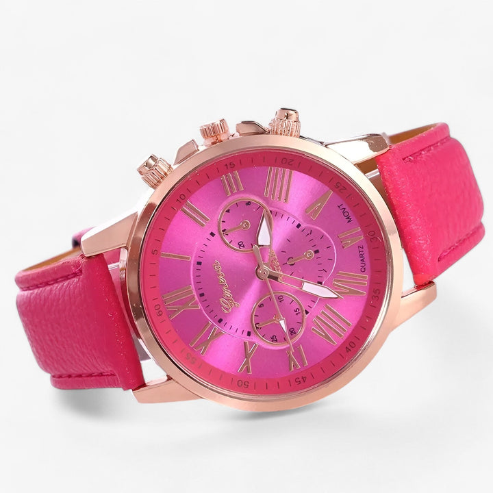 Kalsten | Camille Womens Waterproof Leather Strap Watch 42mm
